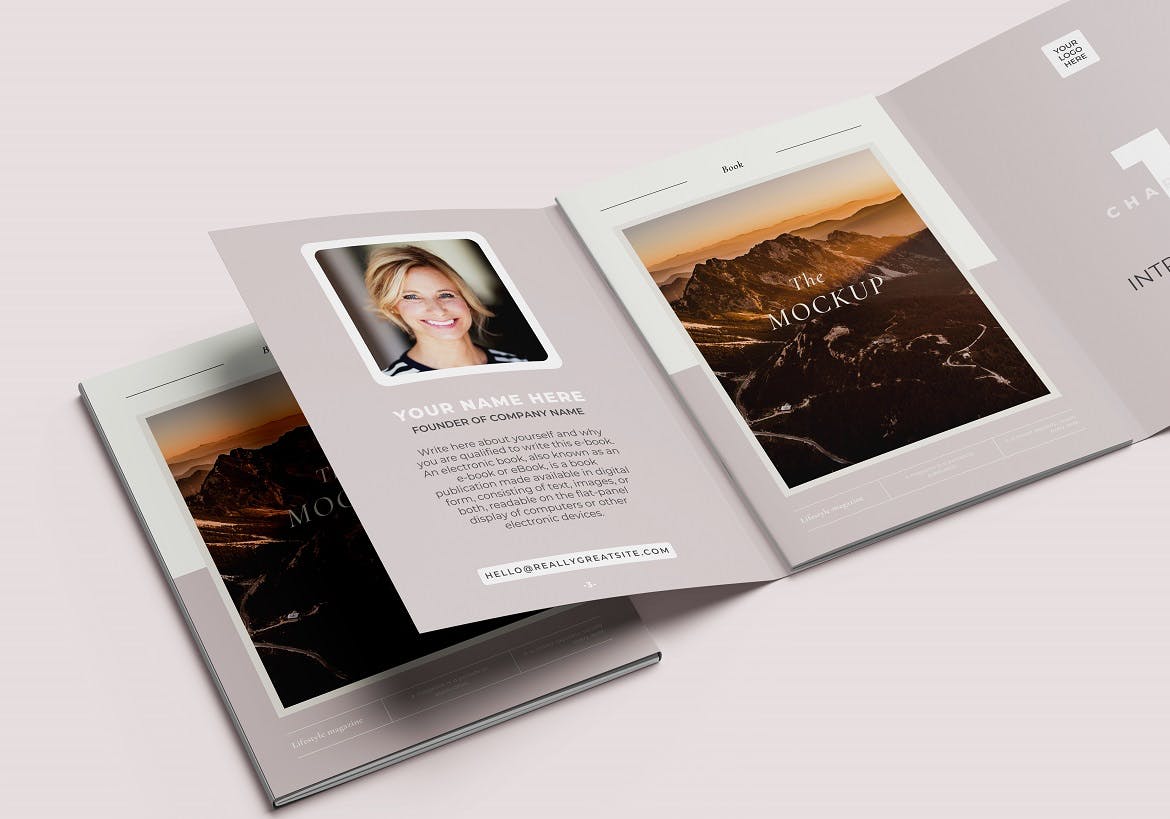 优质书籍封面样机模板 Book with to Cover Mockups 样机素材 sucaiwan.com