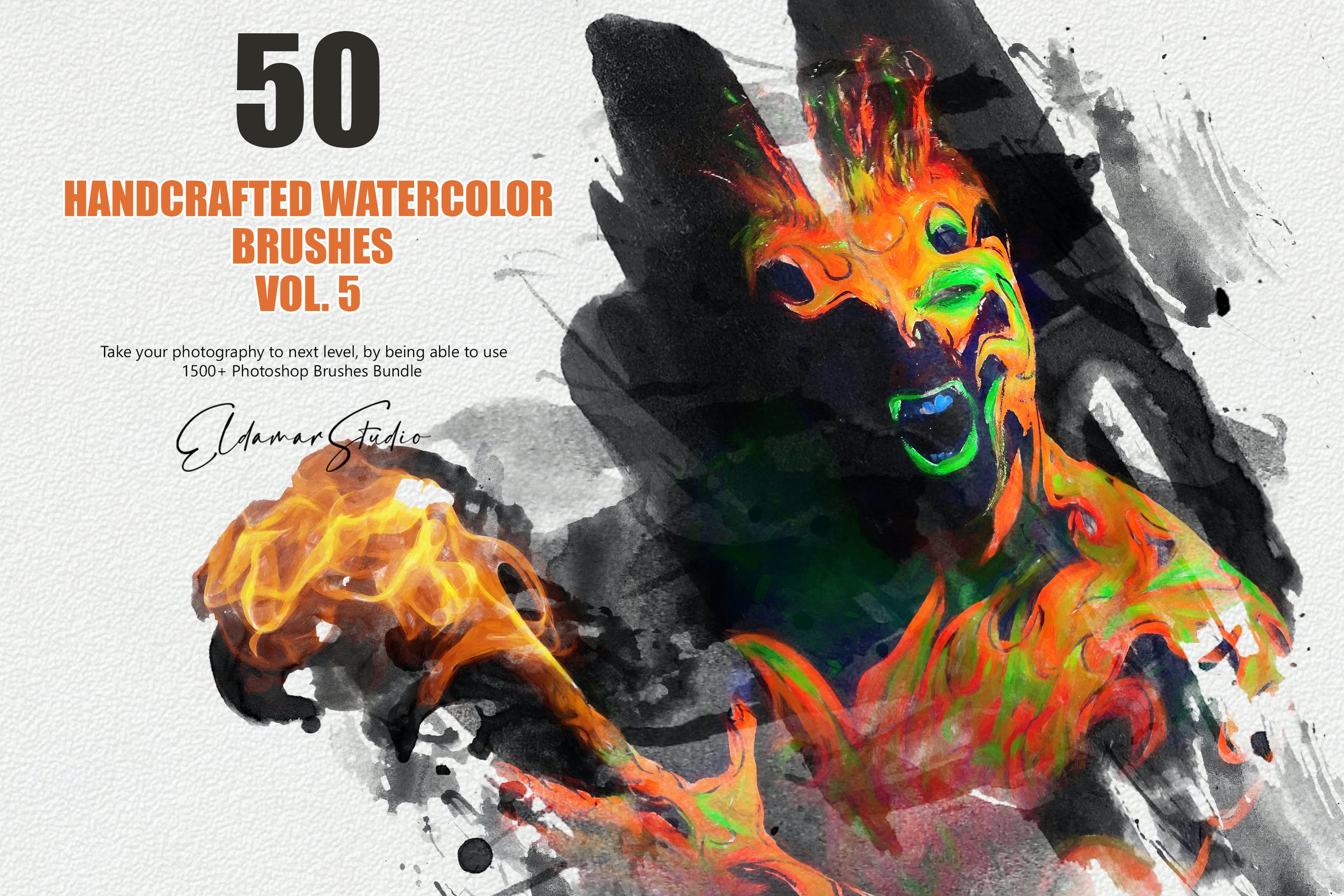 50个手工制作的绘画水彩ps笔刷v5 50 Handcrafted Watercolor Brushes – Vol. 5 笔刷资源 sucaiwan.com