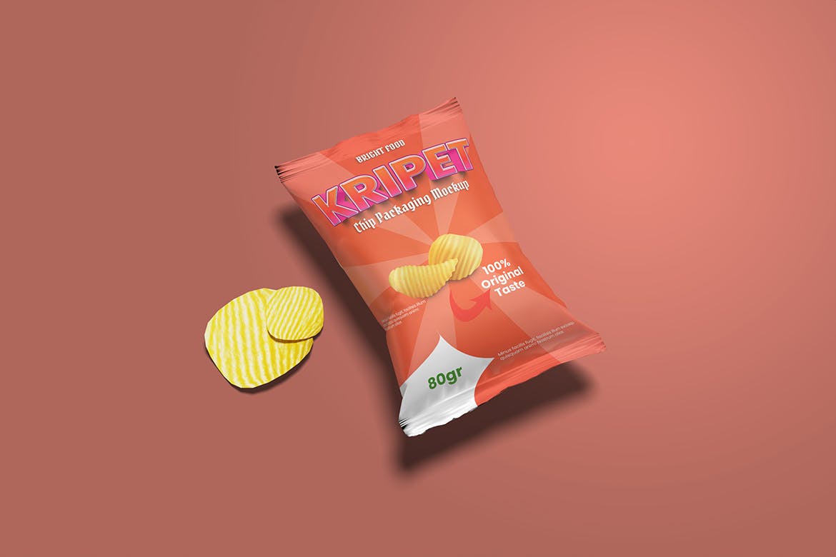 薯片食品包装样机图psd模板 Chips Packaging Mockup 样机素材 sucaiwan.com