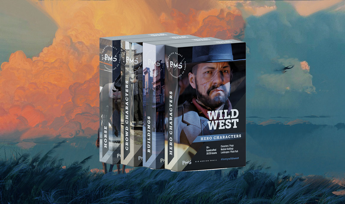 Blender模型：狂野西部牛仔人物马匹房屋建筑骑道具3D模型捆绑包 BuildingsBigMediumSmall - WildWest Collection Bundle 影视音频 sucaiwan.com