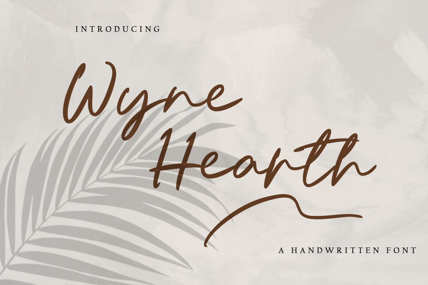 连字手写英文字体素材 Wyne Hearth 设计素材 sucaiwan.com