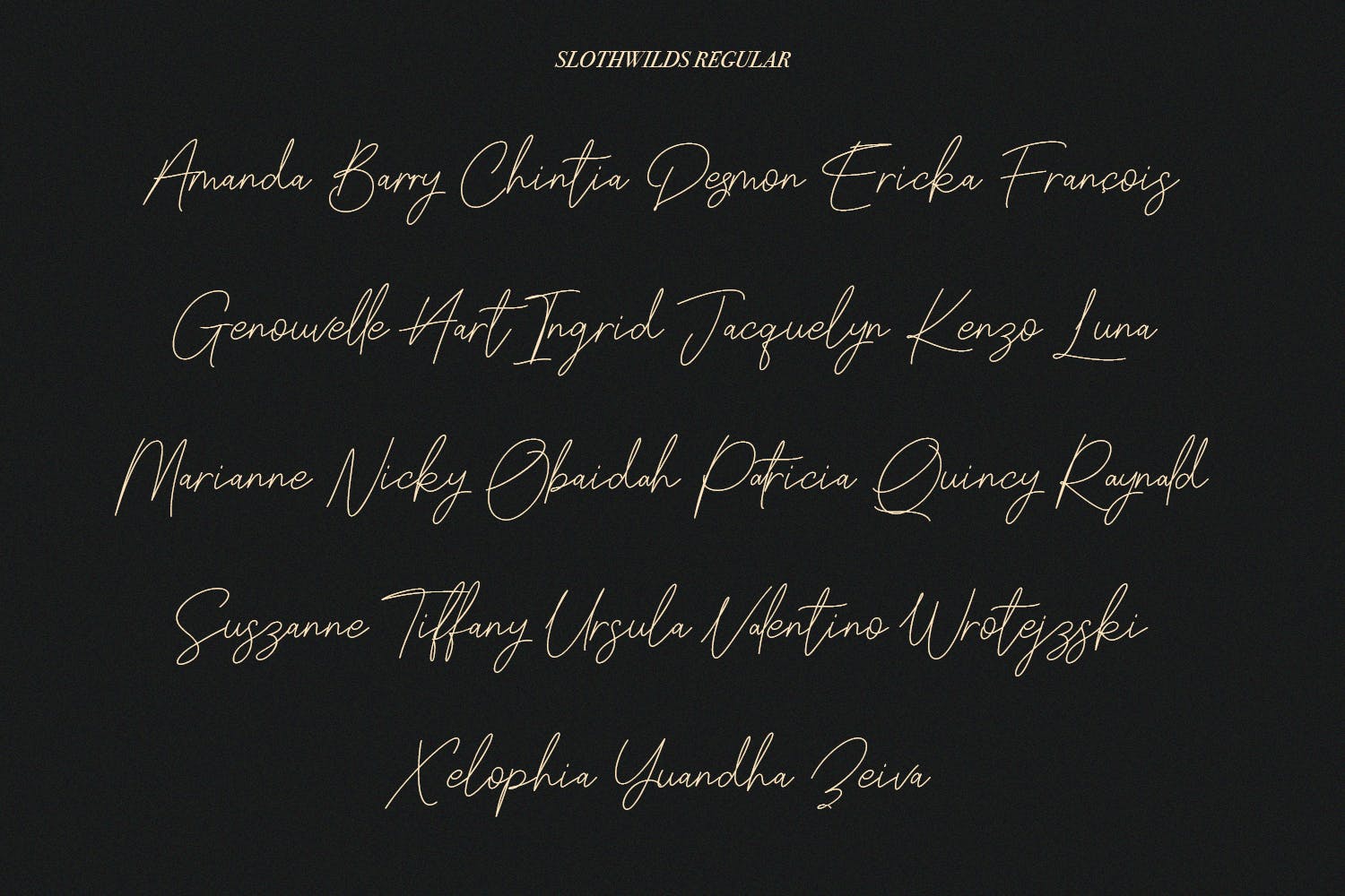 英文手写签名字体合集 Slothwilds Handwritten Typeface 设计素材 sucaiwan.com