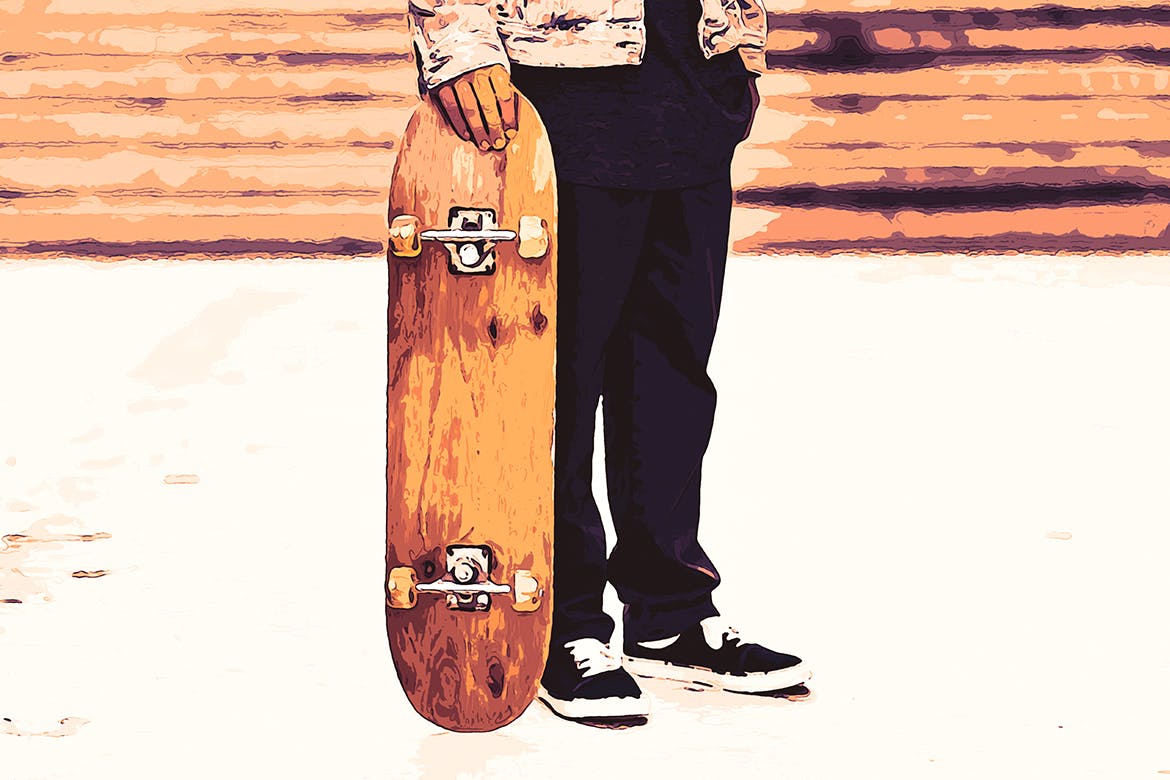 逼真的干刷绘画效果PS动作 Real Dry Brush Painting 插件预设 sucaiwan.com