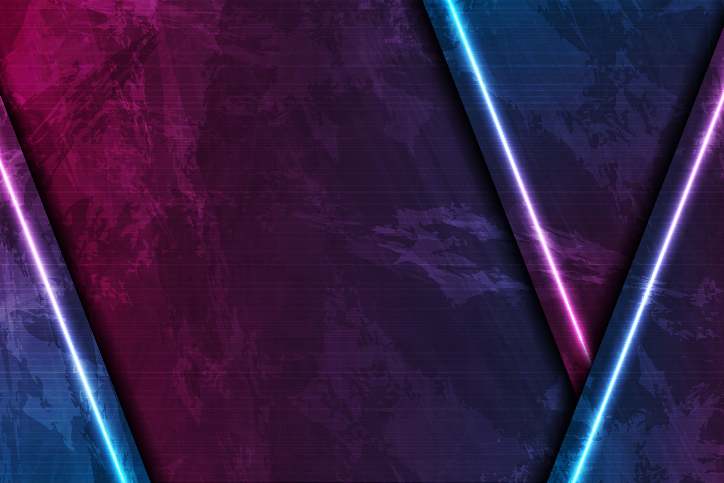 蓝色和紫色霓虹激光线条背景 Blue and purple neon laser lines 图片素材 sucaiwan.com