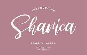 独特风格手绘脚本字体 Sharica Font