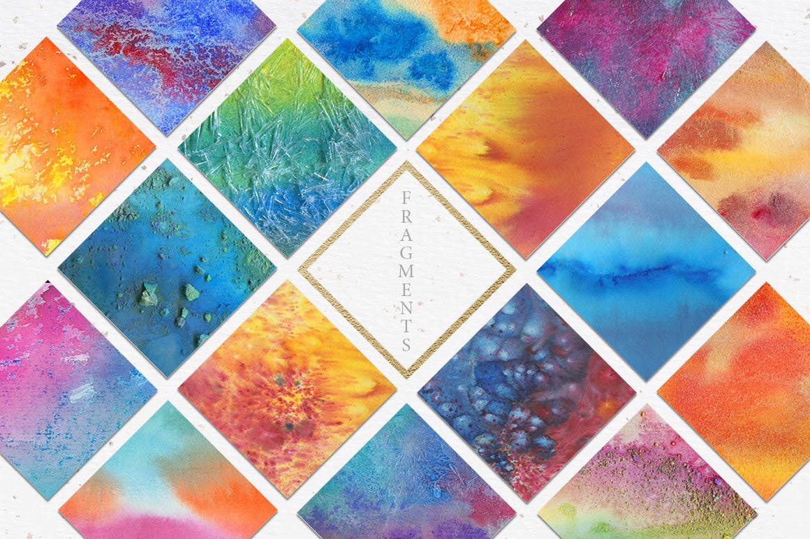 62种多样性水彩纹理 62 Diversity Watercolor Textures 图片素材 sucaiwan.com