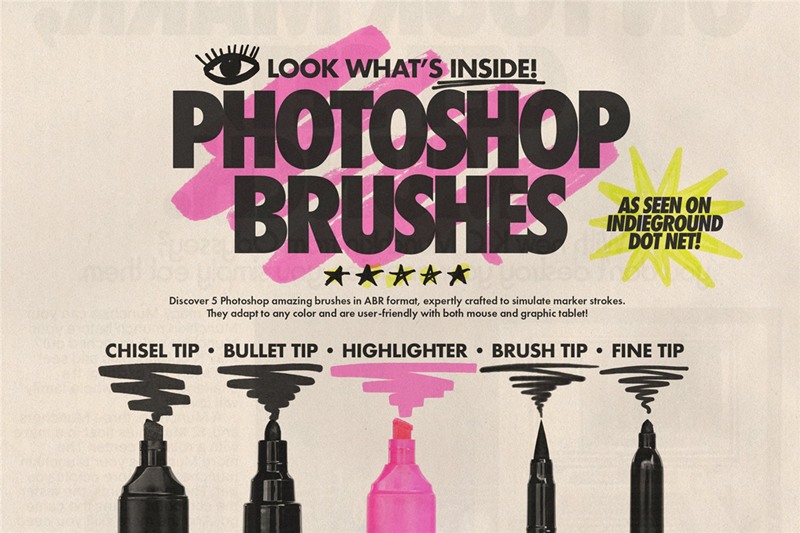 850个趣味灵感马克笔Y2K涂鸦笔触形状图形插画箭头标记PS笔刷纸张肌理设计套装 Markers Kit Indieground 笔刷资源 第14张-素材湾丨精选海外优质设计素材资源 850个趣味灵感马克笔Y2K涂鸦笔触形状图形插画箭头标记PS笔刷纸张肌理设计套装 Markers Kit Indieground 笔刷资源 sucaiwan.com