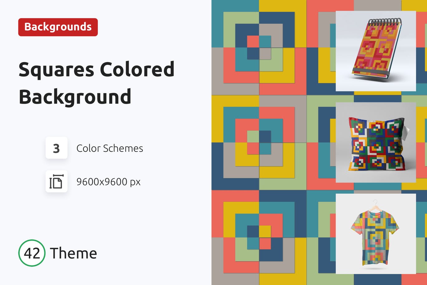 彩色几何方块形状背景 Background Square Colored Shapes 图片素材 sucaiwan.com