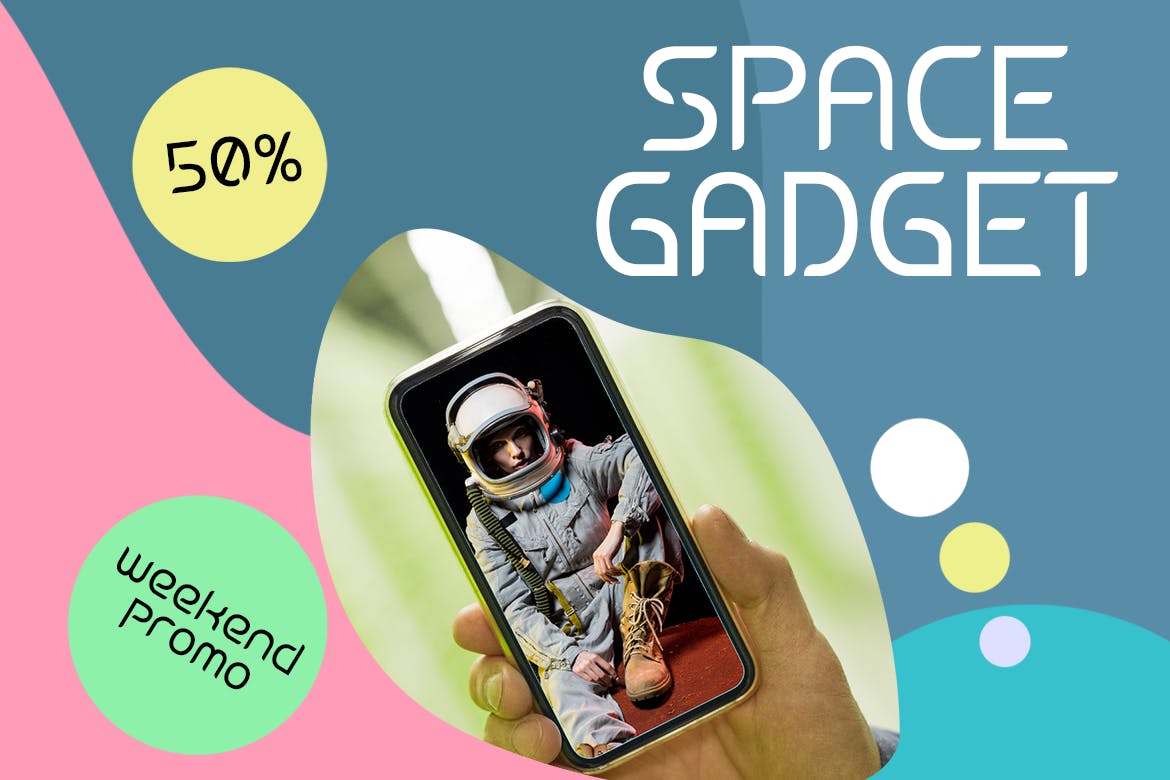 科技海报未来科技字体素材 Linkspace – Futuristic Techno Font 设计素材 sucaiwan.com