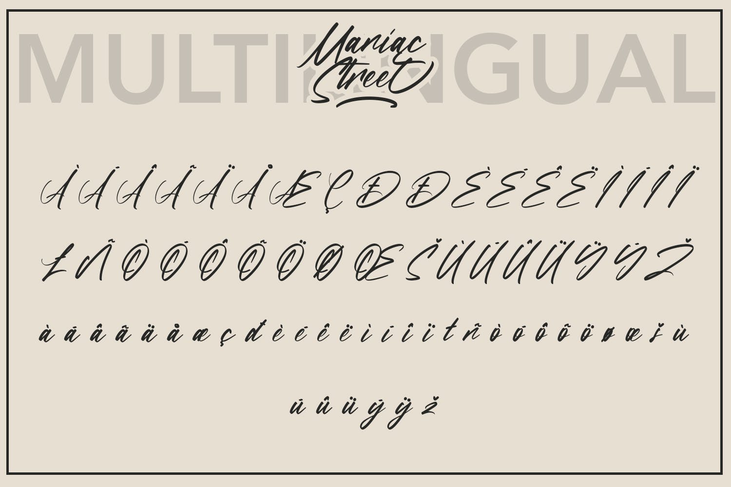 印刷设计适用手写英文脚本字体 ManiacStreet – Handwritten Script Font 设计素材 sucaiwan.com