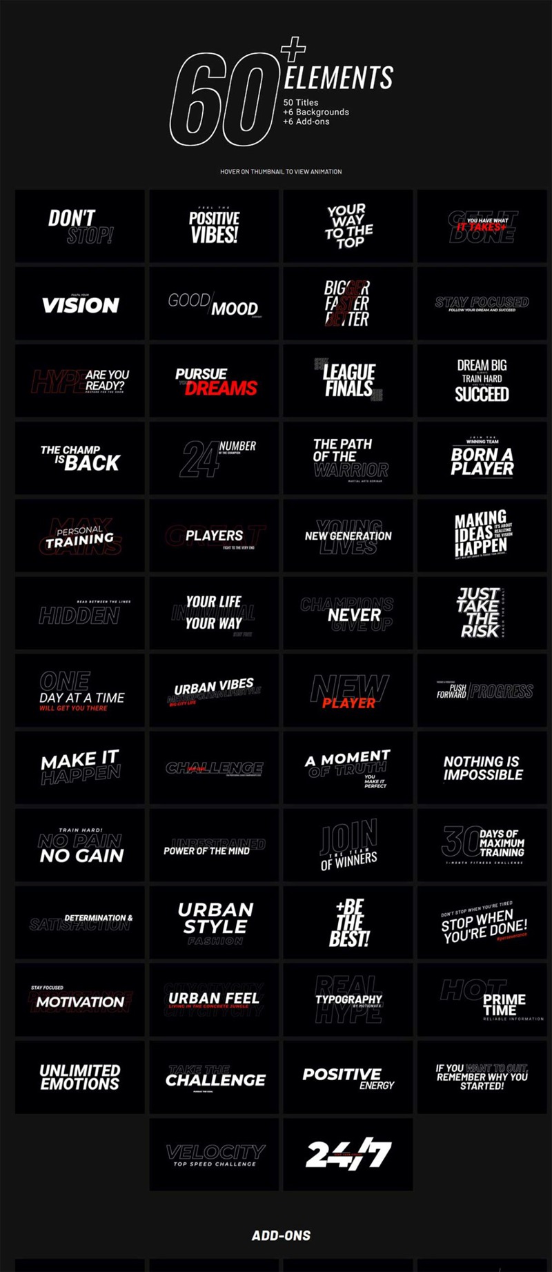 FCPX插件:现代创意抽象动态海报活力动态文字排版设计视觉预设 MotionVFX – mTitle Hype 插件预设 第5张-素材湾丨精选海外优质设计素材资源 FCPX插件:现代创意抽象动态海报活力动态文字排版设计视觉预设 MotionVFX – mTitle Hype 插件预设 sucaiwan.com