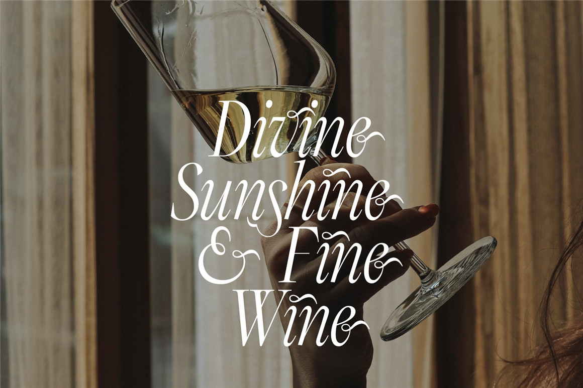 英文字体：黑暗天堂现代优雅杂志封面海报标题徽标设计衬线英文字体 设计素材 sucaiwan.com