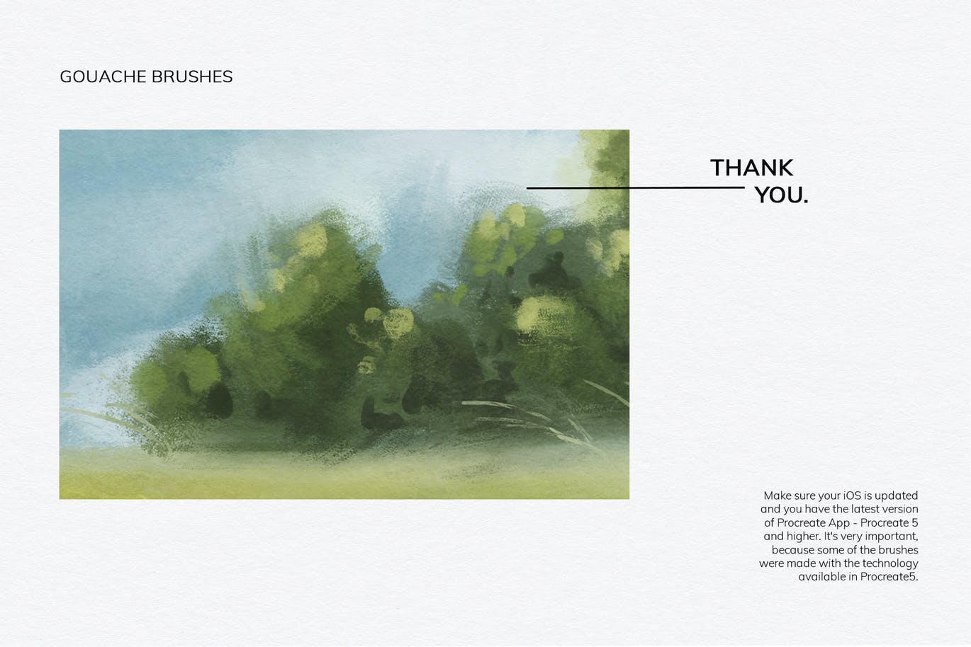 水粉Procreate笔刷素材 Procreate Gouache Brush set 笔刷资源 sucaiwan.com