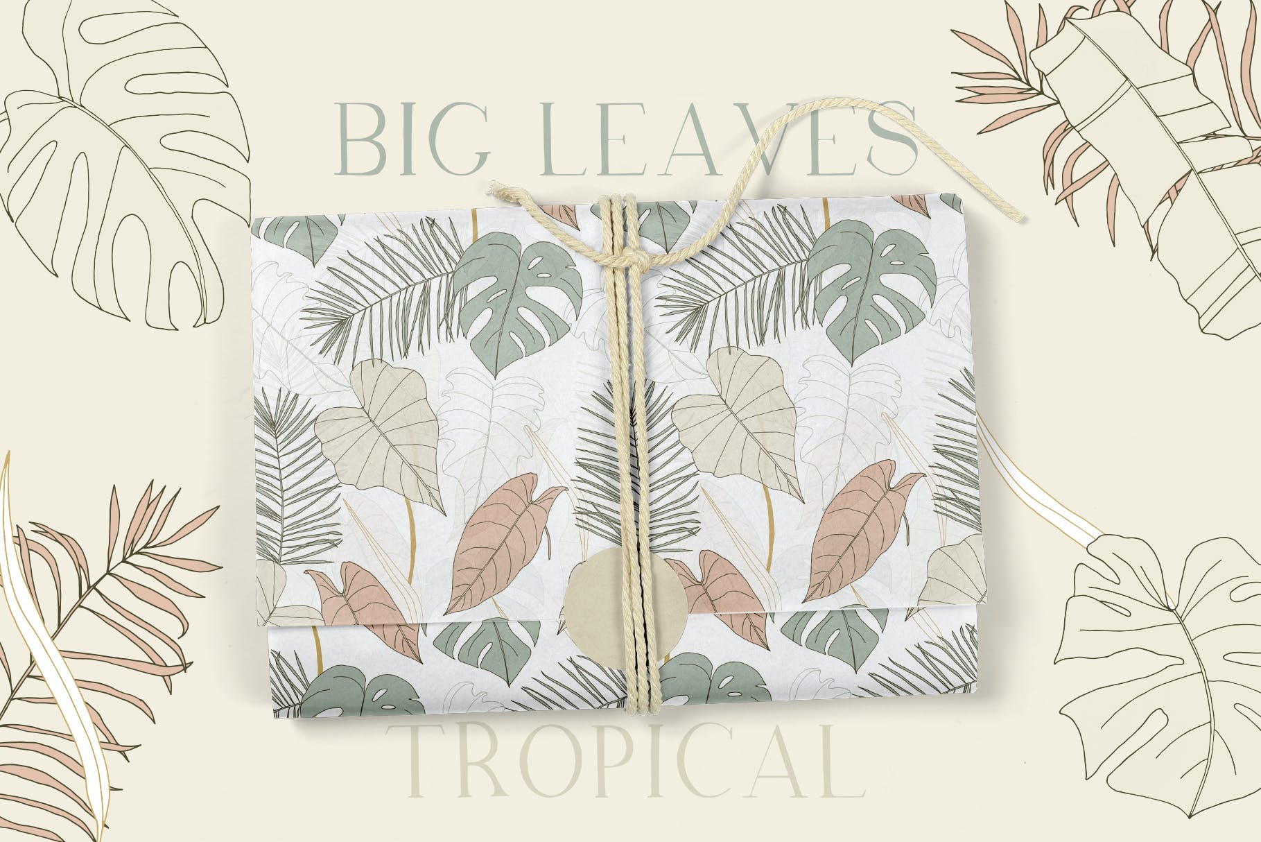 植物叶子热带图案素材 Big Leaves – Tropical Patterns 图片素材 sucaiwan.com
