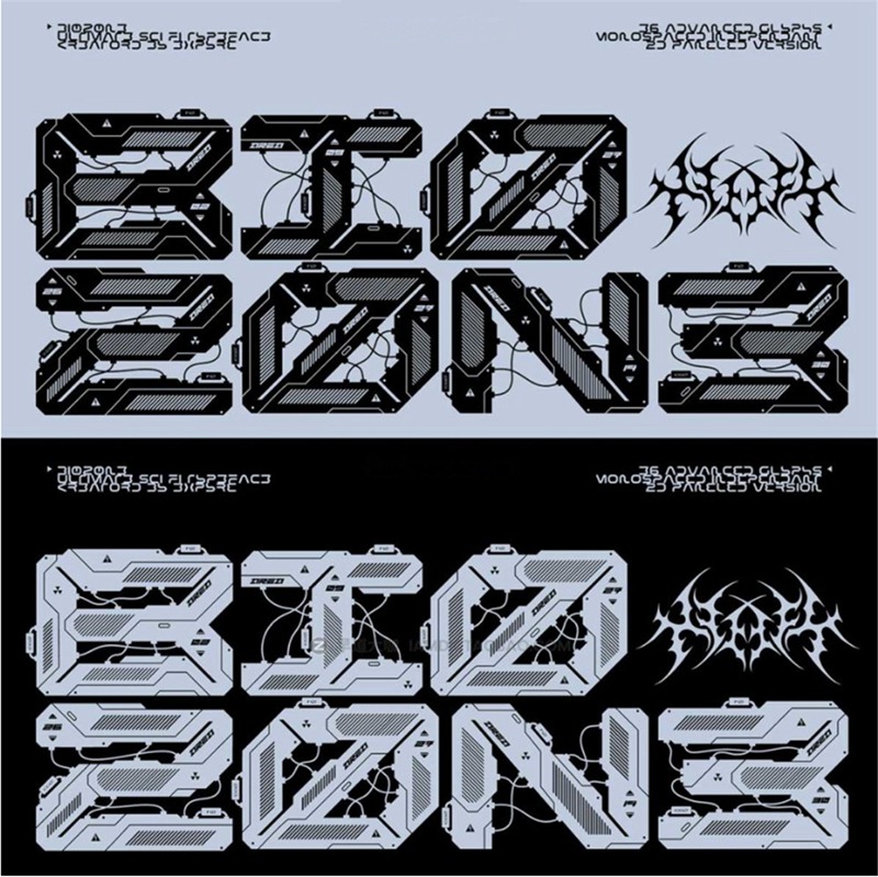 未来科幻赛博朋克机甲工业风标题LOGO设计字体包 BIOZON3 by 3xpyre . sucaiwan.com