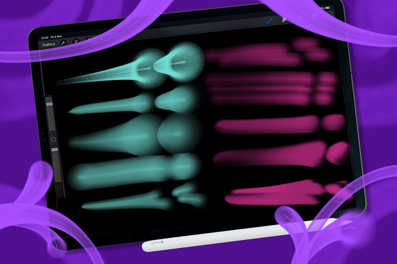 涂鸦3D效果Procreate笔刷素材 Graffiti 3D Procreate Brush 笔刷资源 sucaiwan.com