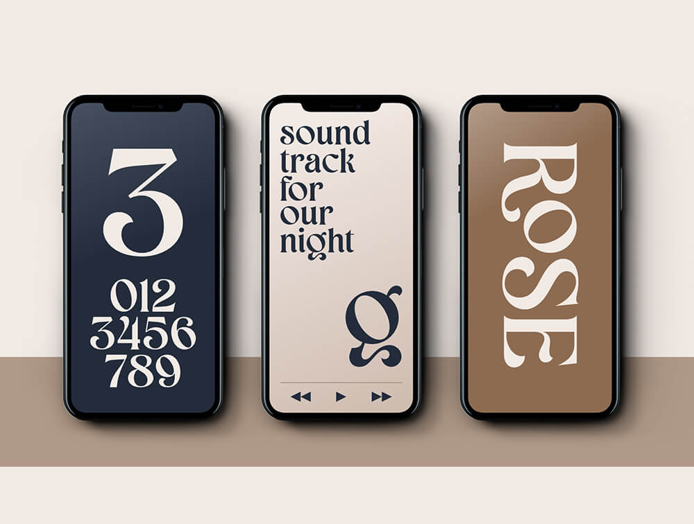 美学显示衬线字体 设计素材 sucaiwan.com