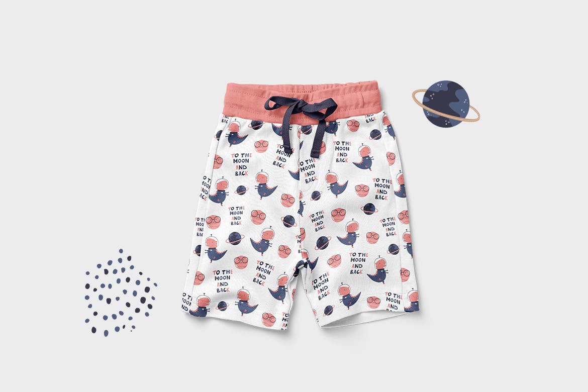 可爱的宇宙元素无缝图案集 Cute Cosmic Set of Seamless Patterns 图片素材 sucaiwan.com