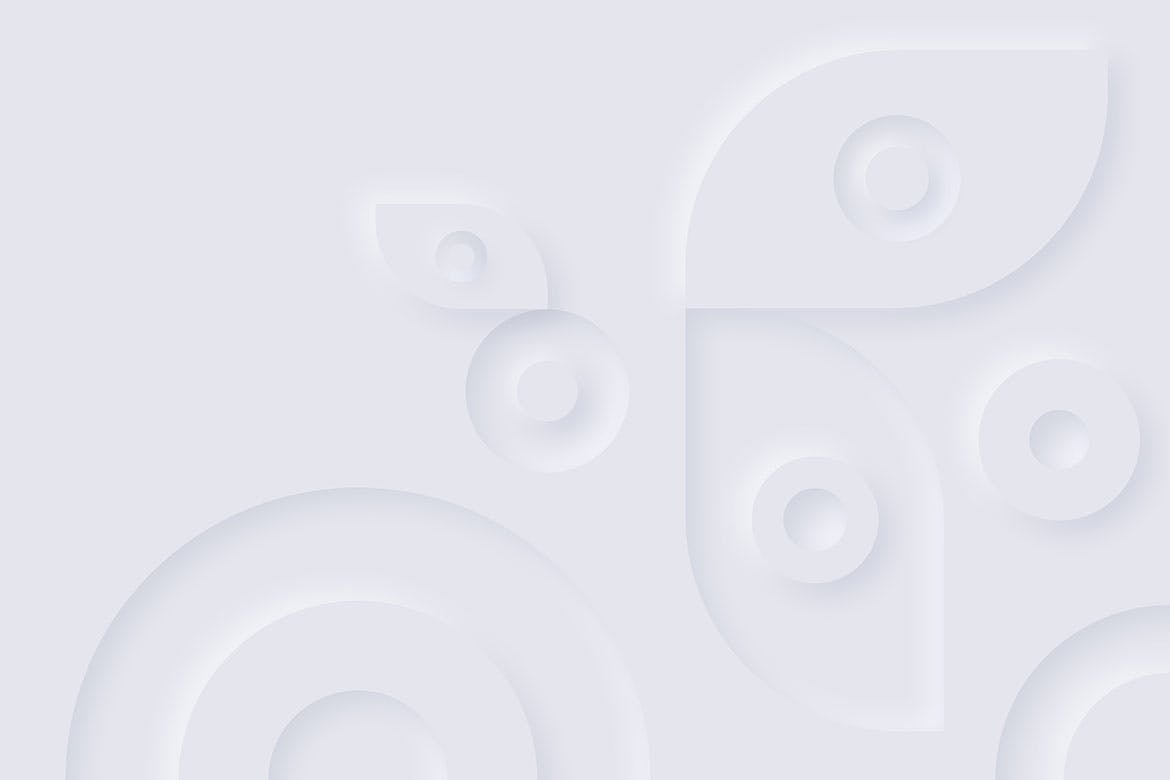 Neumorphism新拟物风格极简几何装饰背景合集 Neumorphism – Geometric Ornament Background Set 图片素材 sucaiwan.com