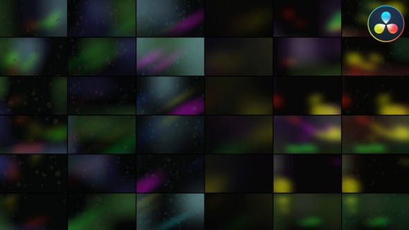 达芬奇模板：多彩霓虹棱镜耀斑漏光叠加层模板 插件预设 sucaiwan.com