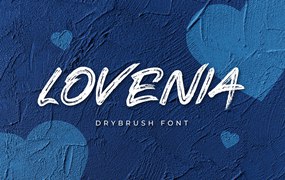 时尚品牌相关英文字母笔刷字体 Lovenia Brush Font