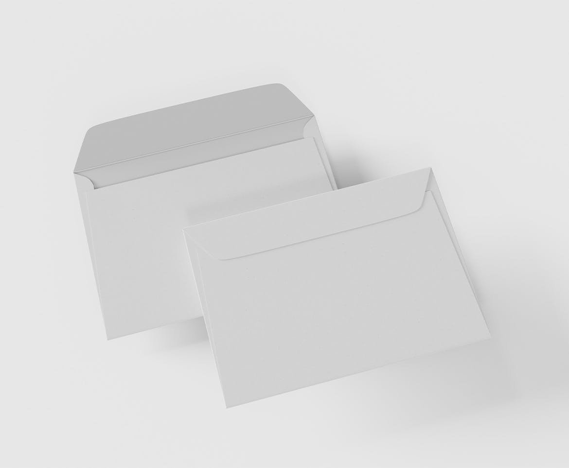 邮件信封设计展示样机图psd模板v2 Envelopes Mockup 样机素材 sucaiwan.com