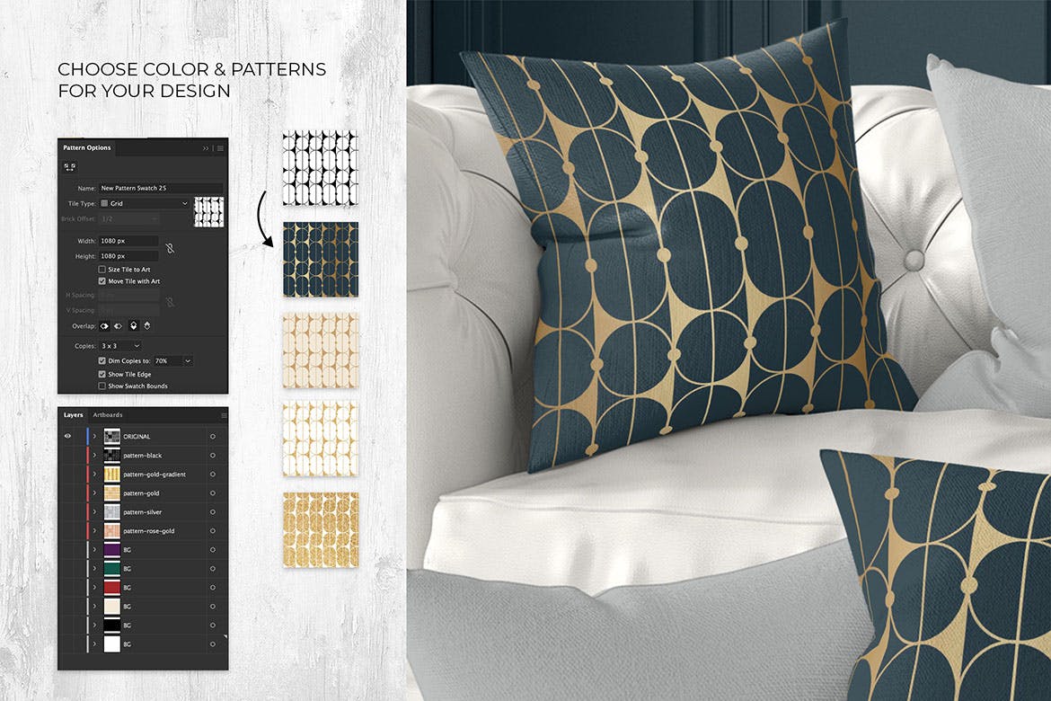 亚洲风格无缝装饰艺术图案v2 Asian Deco Vol.2 : Seamless Art Deco Pattern 图片素材 sucaiwan.com