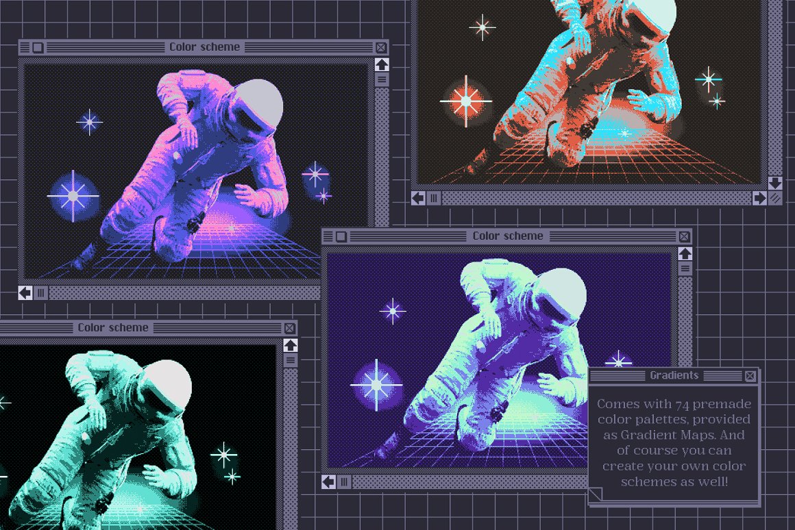 MIKSKS 复古低保真位图抖动半色调美学图案调色板+PSD模板 MIKSKS - Dithering Automator . 第9张-素材湾丨精选海外优质设计素材资源 MIKSKS 复古低保真位图抖动半色调美学图案调色板+PSD模板 MIKSKS - Dithering Automator . sucaiwan.com