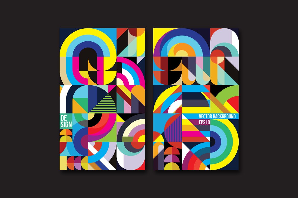 多彩的几何形状背景 Colorfull shape background 图片素材 sucaiwan.com