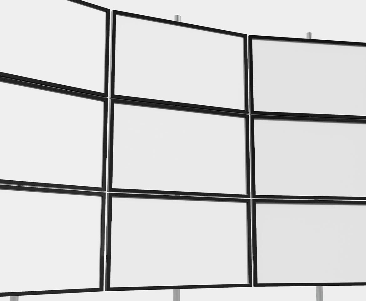 展览视频屏幕墙样机图 Exhibition Video Wall Mockup 样机素材 sucaiwan.com