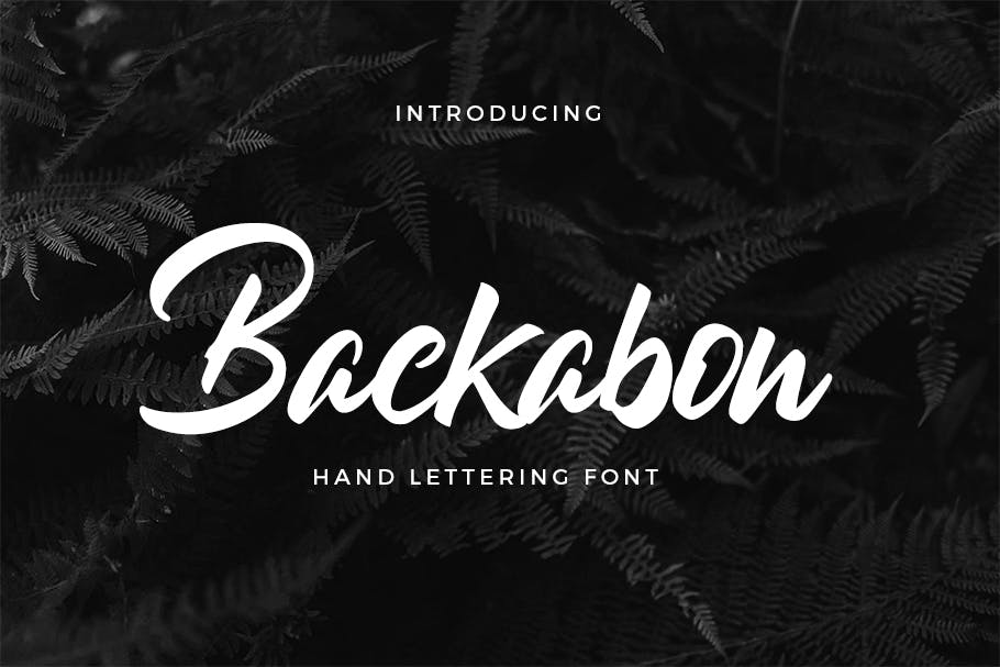 个性加粗连写设计书法手写字体 Backabon – Hand lettering Font 设计素材 sucaiwan.com