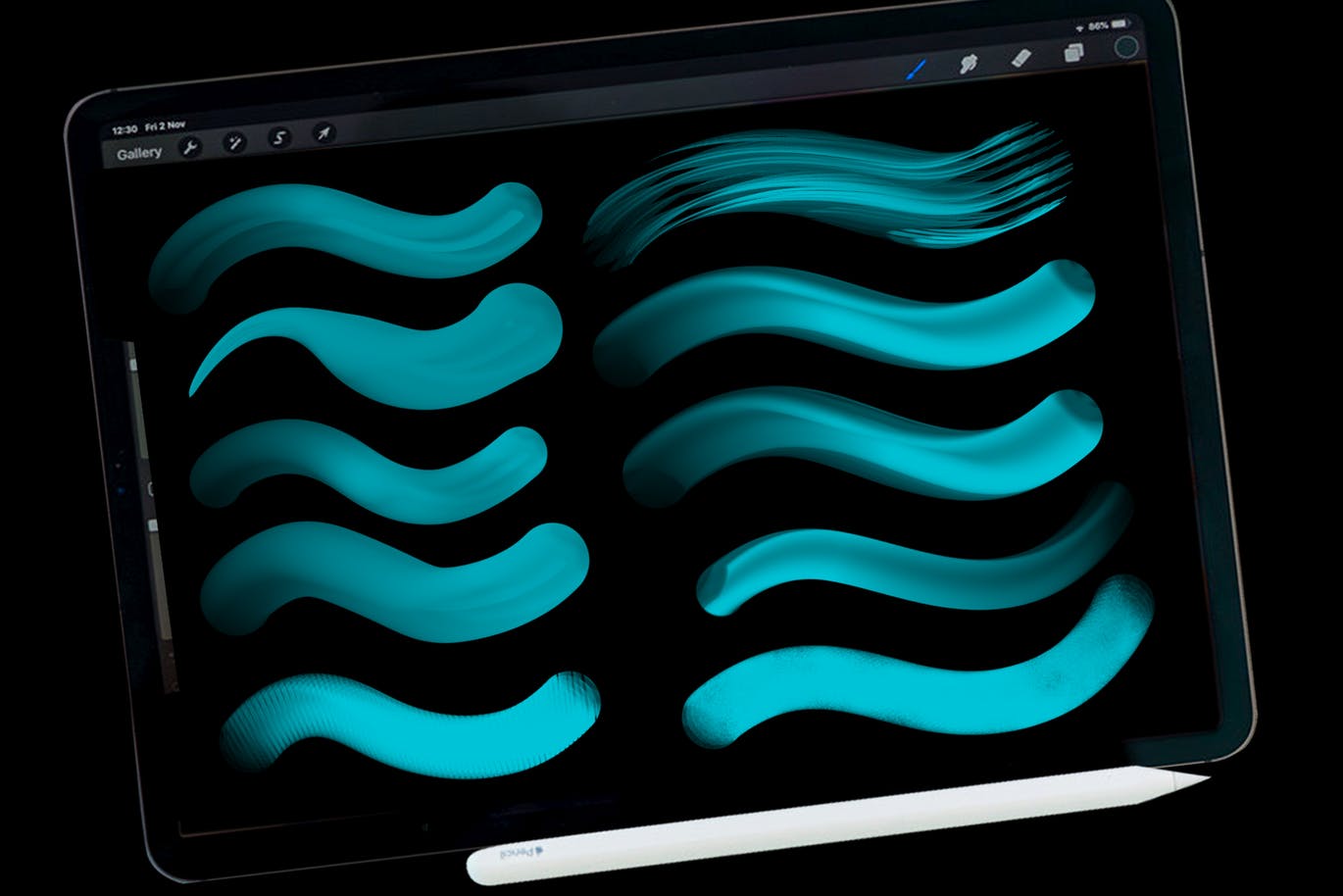 3D字母Procreate笔刷素材 Dans 3D Brush Procreate #1 笔刷资源 sucaiwan.com