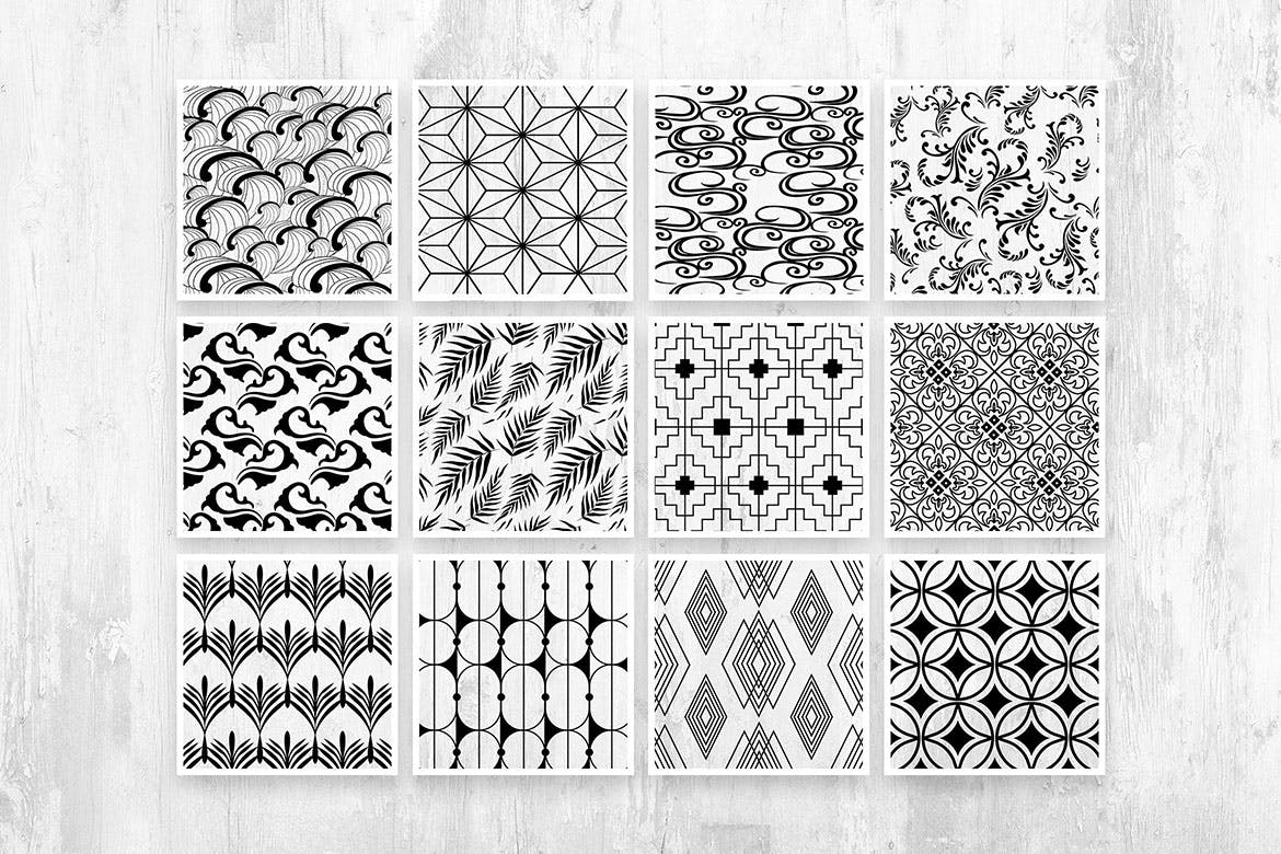 亚洲风格无缝装饰艺术图案v2 Asian Deco Vol.2 : Seamless Art Deco Pattern 图片素材 sucaiwan.com