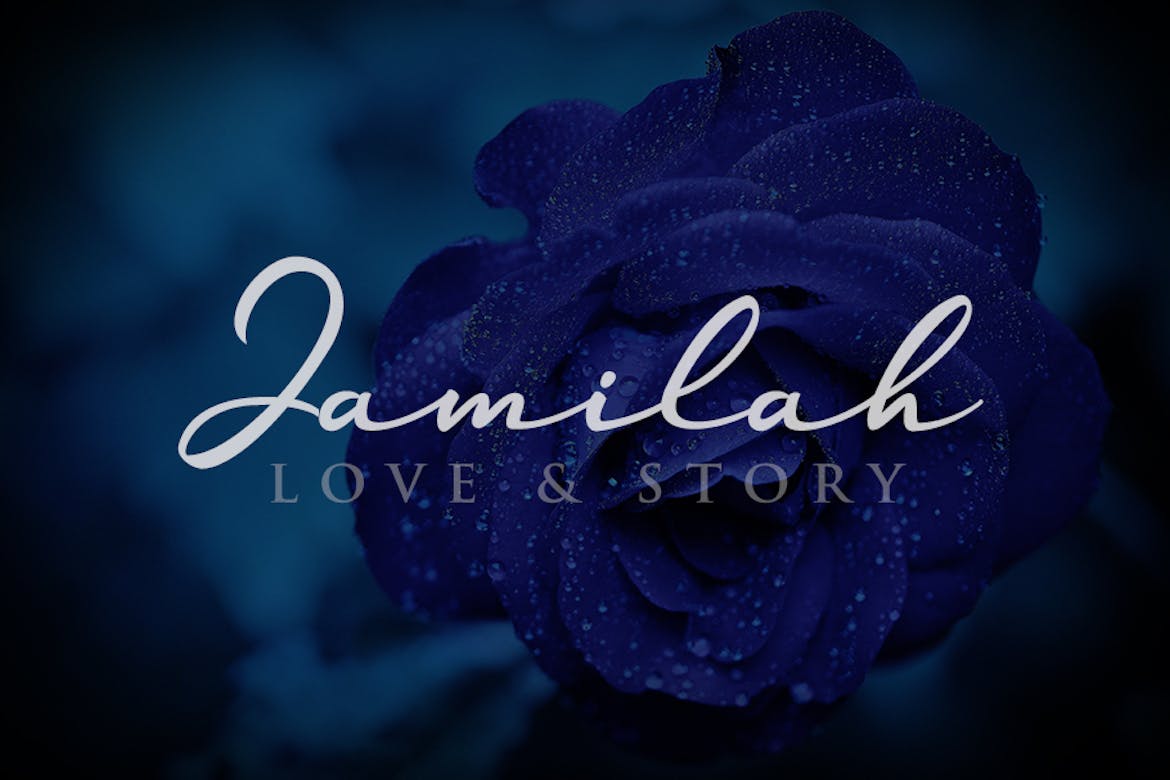 现代风格英文手写书法字体 Jamilah – Love Story Handwritten Font 设计素材 sucaiwan.com