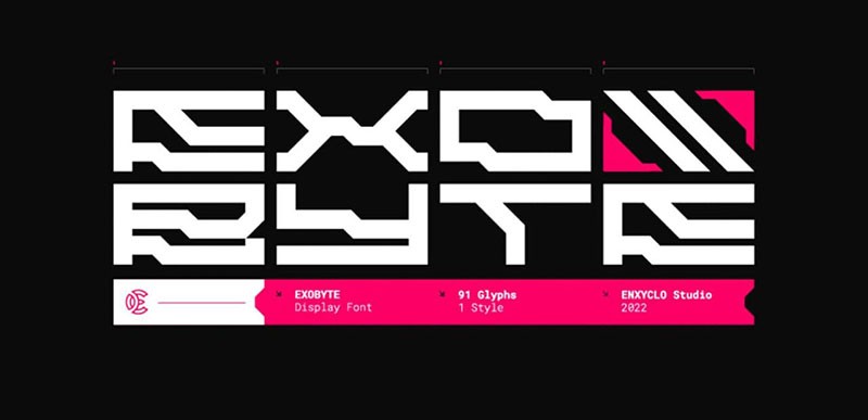 22款未来感科幻机甲风格的英文字体合集 设计素材 sucaiwan.com