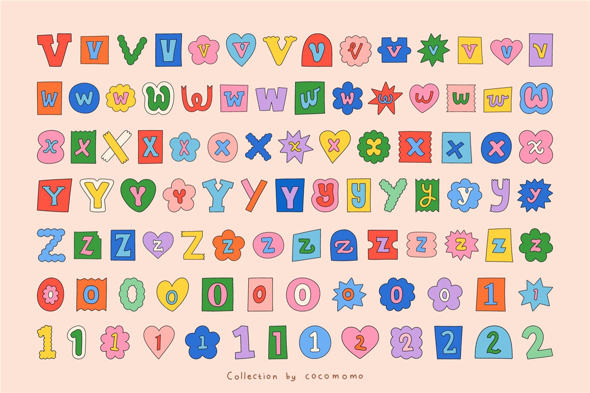 575种趣味卡通风格手工剪切拼贴艺术字母数字表情免扣PNG素材包 Ransom Note Cut Out Letter 图片素材 sucaiwan.com