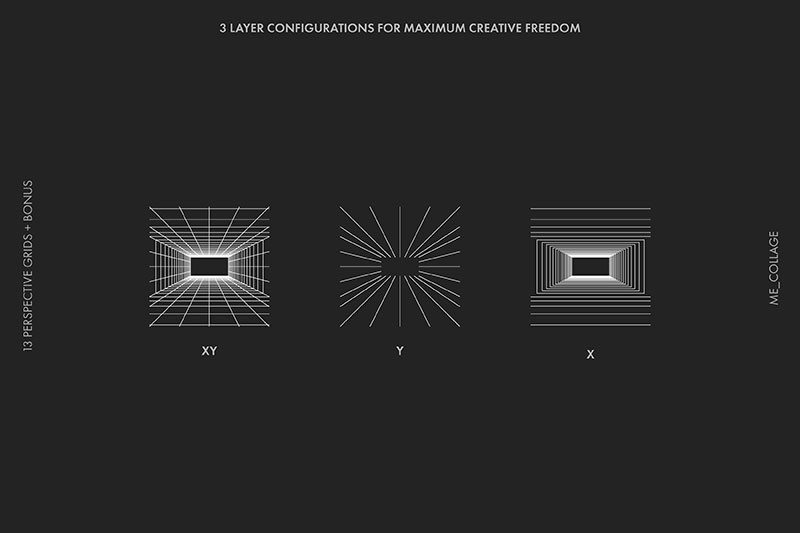 30个透视网格矢量素材，AI源文件 图片素材 sucaiwan.com