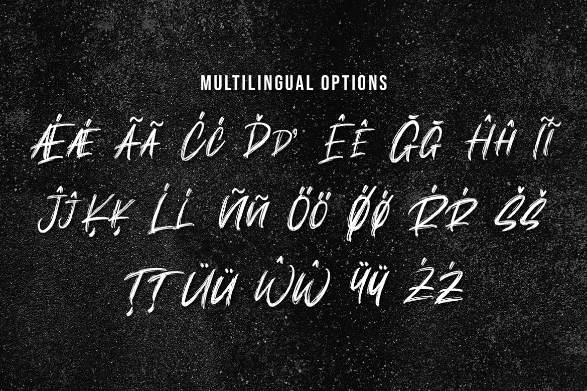 激情赛车极限运动摇滚风手写字体 Handbrush Font 设计素材 sucaiwan.com