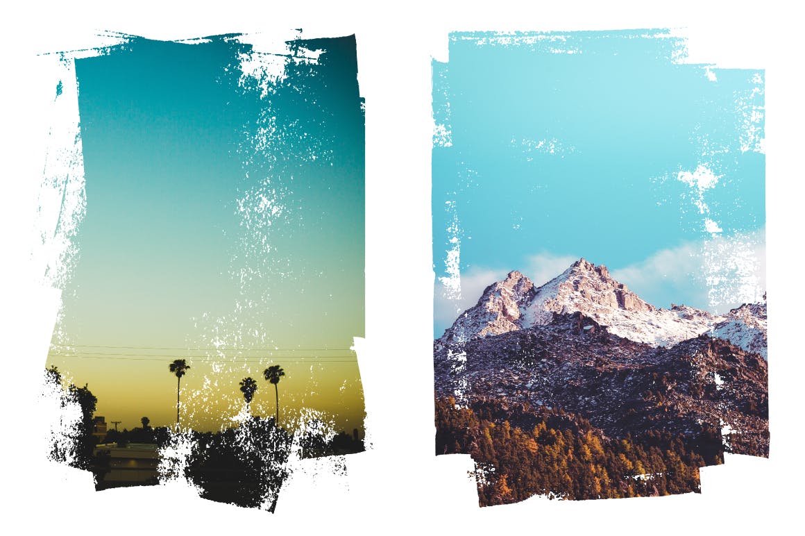 干墨纹理 – 矢量EPS和PNG素材 Dry Ink Textures – Vector & PNG 图片素材 sucaiwan.com