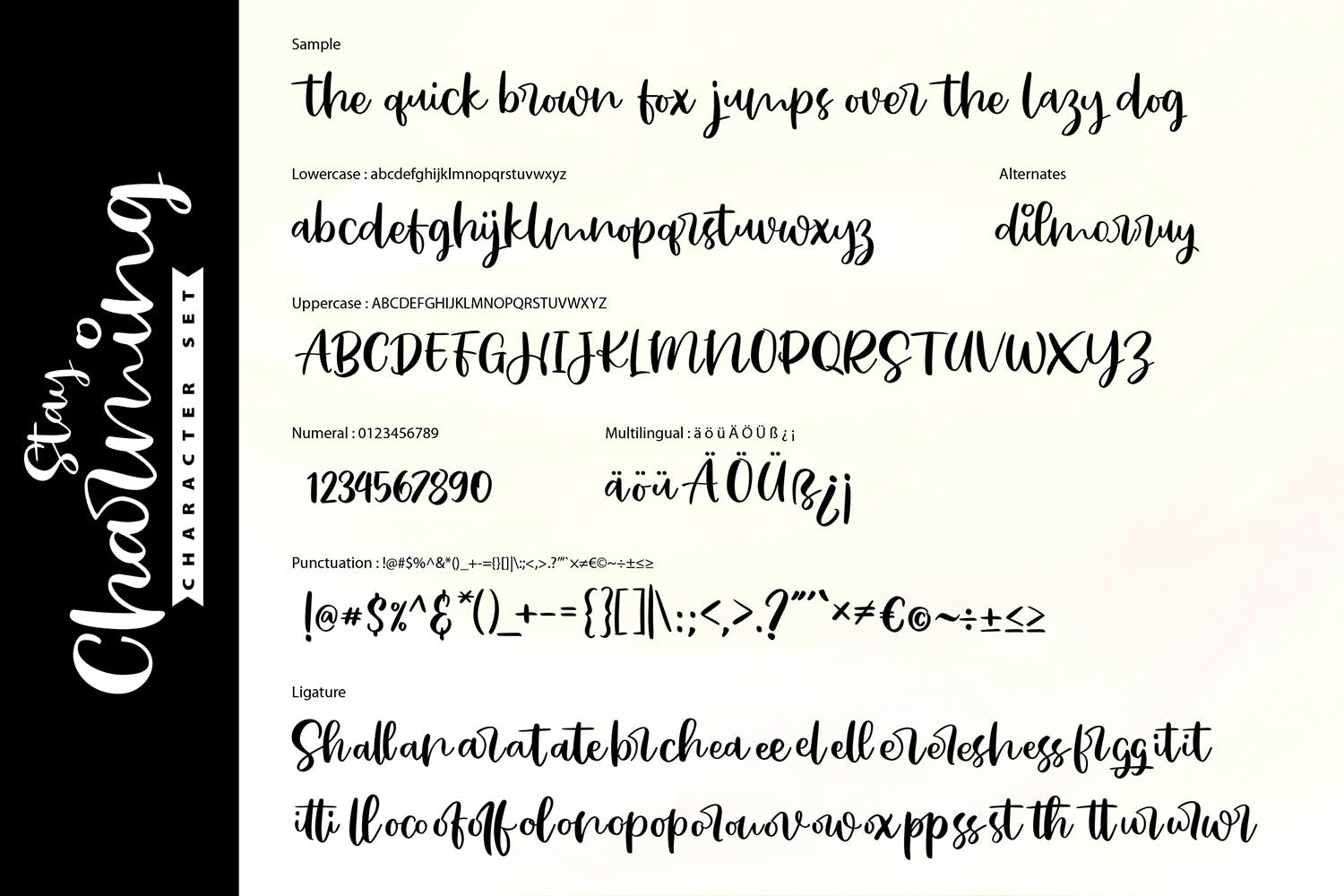 迷人书法风格笔迹字体 Stay Charming | Script Handwriting Font 设计素材 第5张-素材湾丨精选海外优质设计素材资源 迷人书法风格笔迹字体 Stay Charming | Script Handwriting Font 设计素材 sucaiwan.com