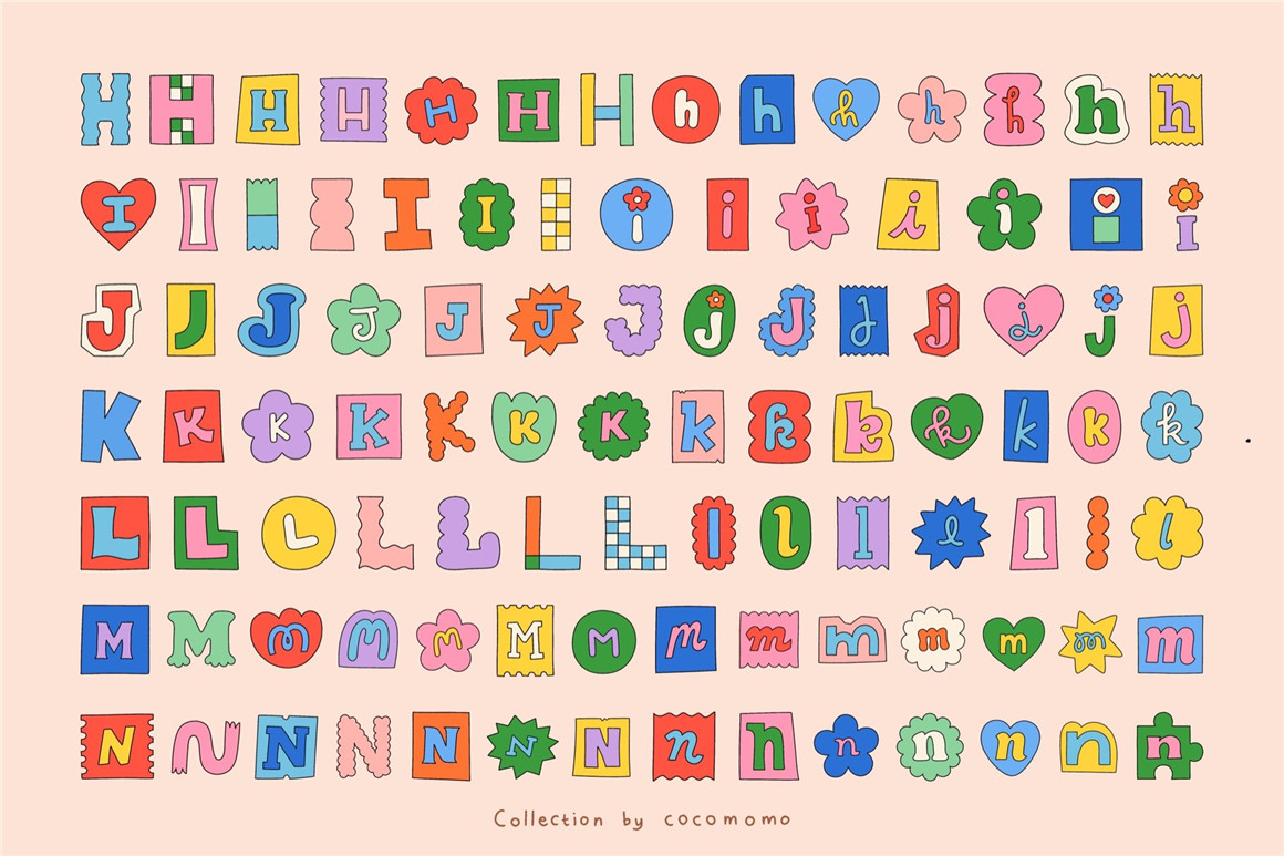 575种趣味卡通风格手工剪切拼贴艺术字母数字表情免扣PNG素材包 Ransom Note Cut Out Letter 图片素材 sucaiwan.com