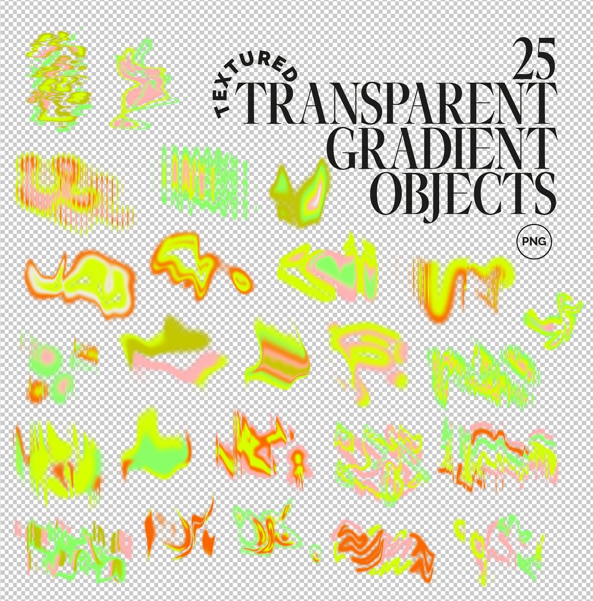 75款复古迷幻90年代活跃渐变酸性弥散光平面设计背景套件 Bleached 90s Gradient Kit 图片素材 sucaiwan.com