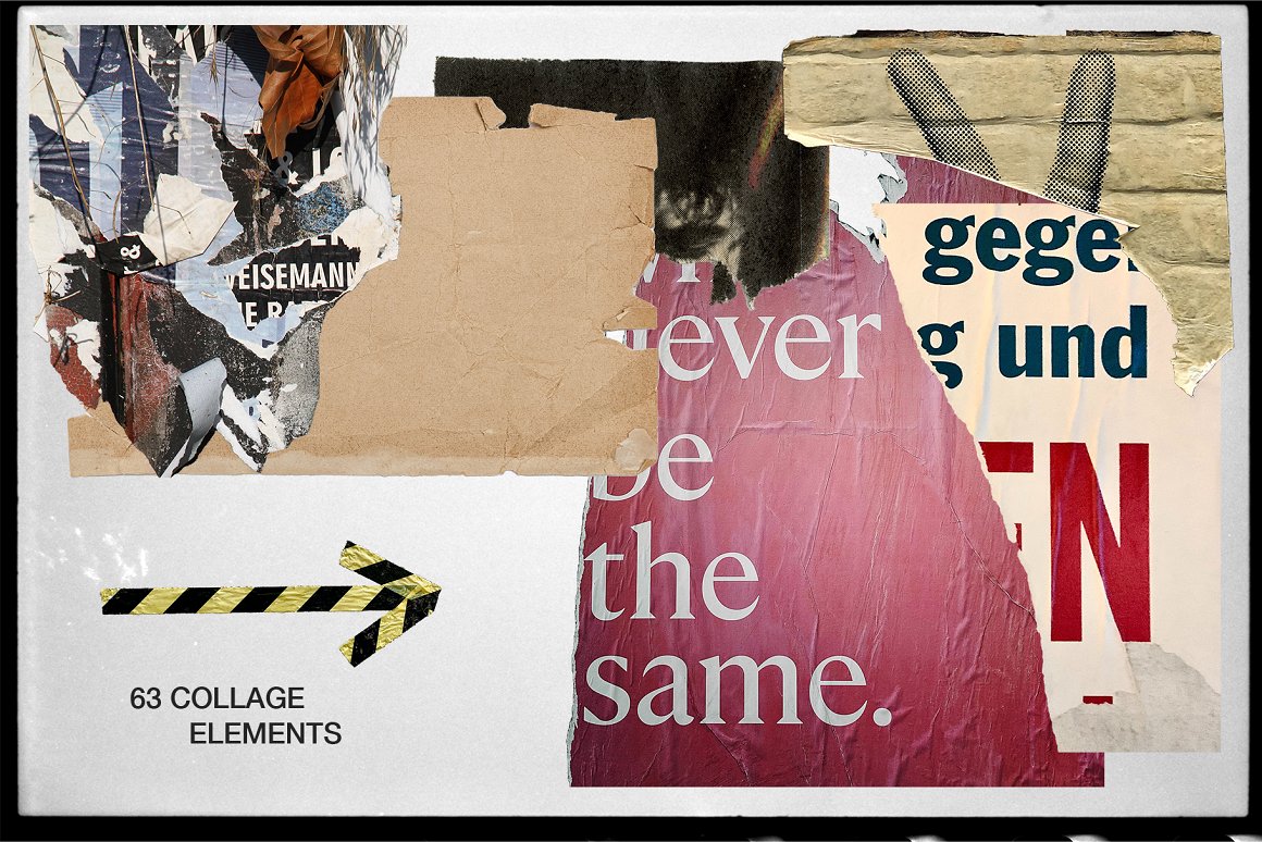 63款复古美式欧洲撕纸人物宝丽来胶片纸张拼贴画PNG免抠图设计素材 Vintage Vibes / Collage Art 图片素材 sucaiwan.com