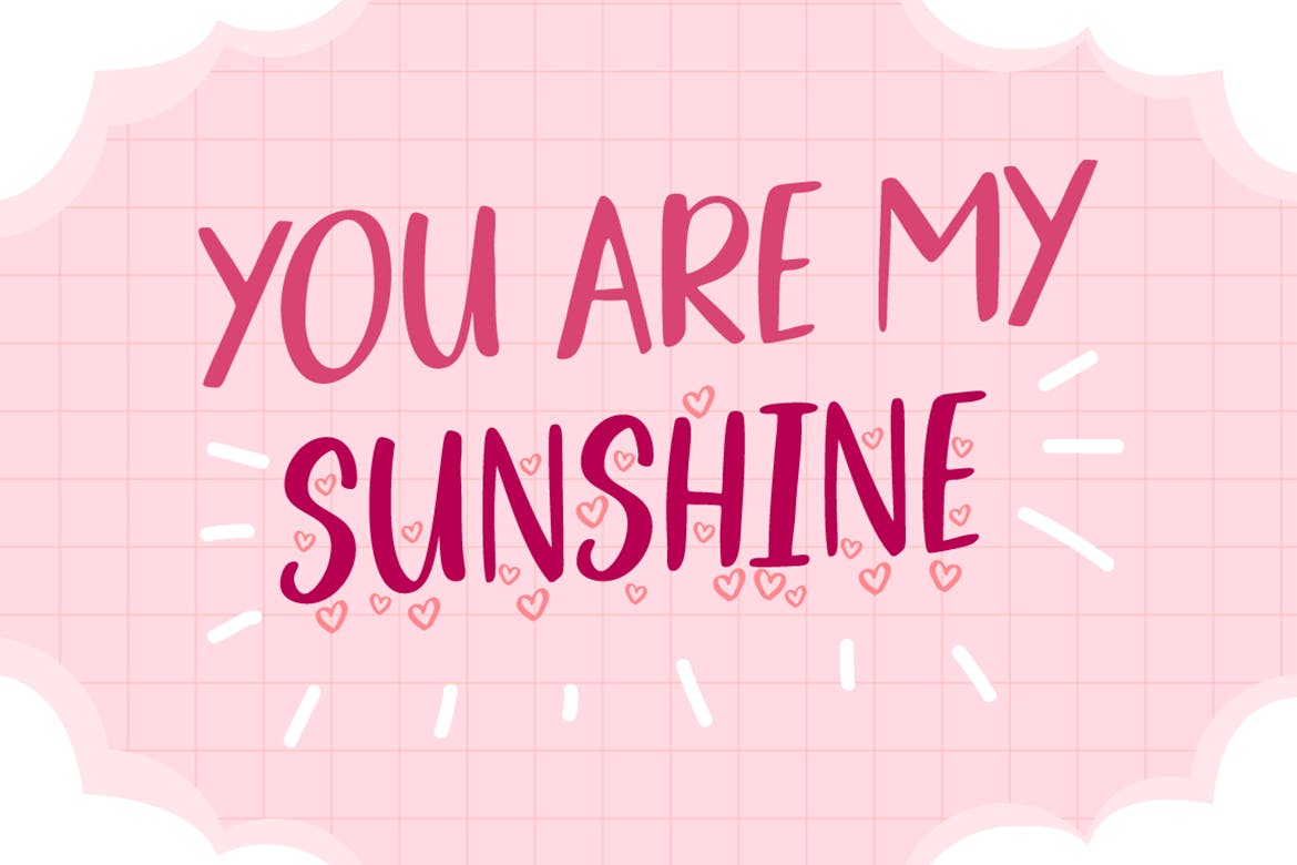 可爱手写英文大写装饰字体 Delight Crush – Display Font 设计素材 sucaiwan.com