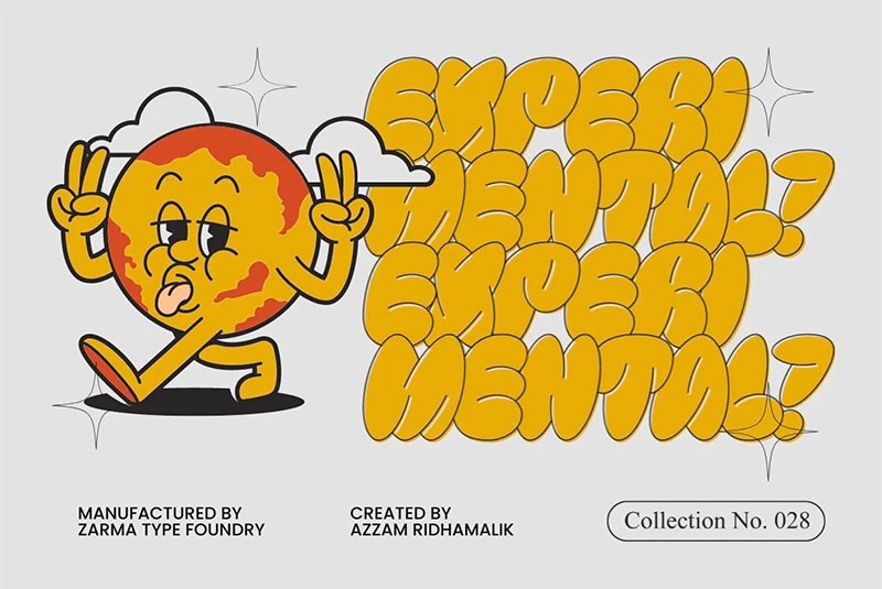 Bulbis复古气泡英文字体 设计素材 sucaiwan.com