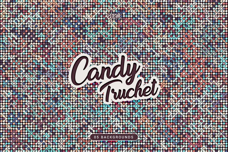 抽象多彩糖果背景 Candy Truchet Backgrounds 图片素材 sucaiwan.com