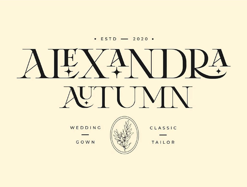 当代复古衬线字体 设计素材 sucaiwan.com