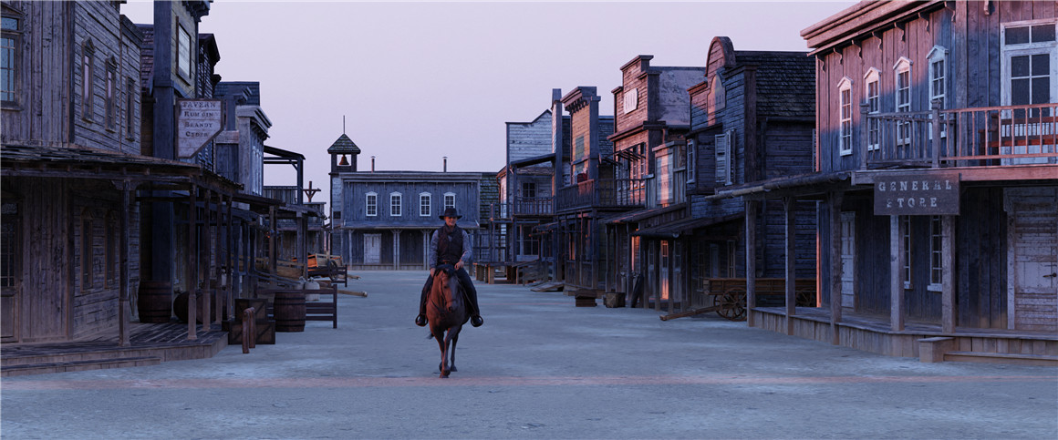 Blender模型：狂野西部牛仔人物马匹房屋建筑骑道具3D模型捆绑包 BuildingsBigMediumSmall - WildWest Collection Bundle 影视音频 sucaiwan.com