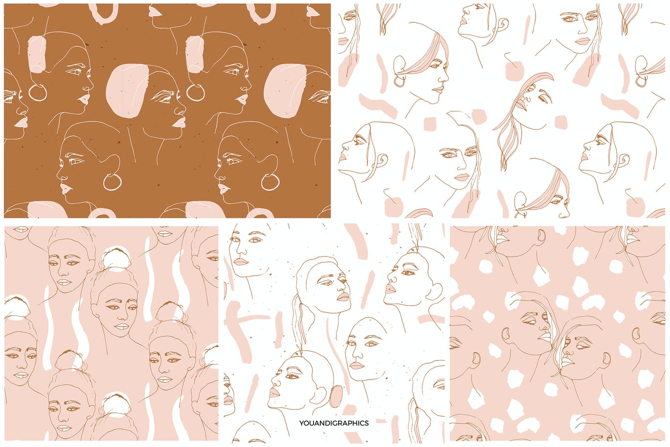 女性主题图案和插画集合 Women Patterns & Illustration Prints 图片素材 sucaiwan.com