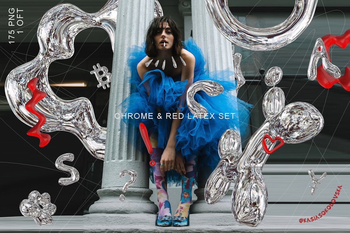 175款Y2K复古实验3D渲染金属镀铬立体英文字母符号插画PNG高清免扣设计套装 CHROME & LATEX 3D Bubble Font Duo 图标素材 第1张-素材湾丨精选海外优质设计素材资源 175款Y2K复古实验3D渲染金属镀铬立体英文字母符号插画PNG高清免扣设计套装 CHROME & LATEX 3D Bubble Font Duo 图标素材 sucaiwan.com